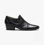 Club Cubano LUIGI Mens Leather Cuban Heel Shoes Black
