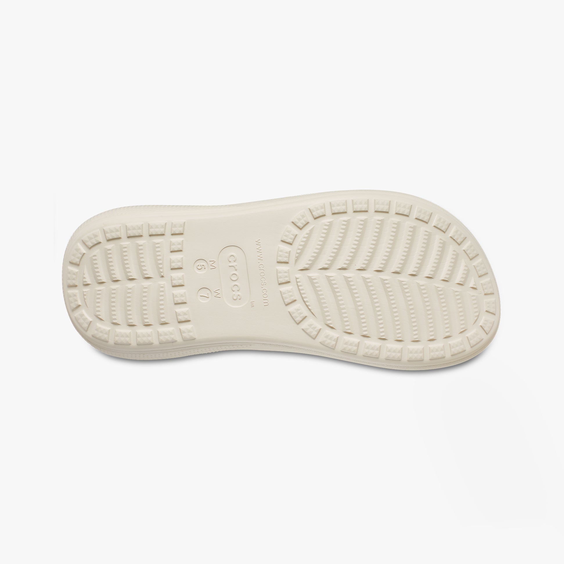 Crocs 207670-2Y2 CRUSH SANDAL Womens Platform Sliders Bone