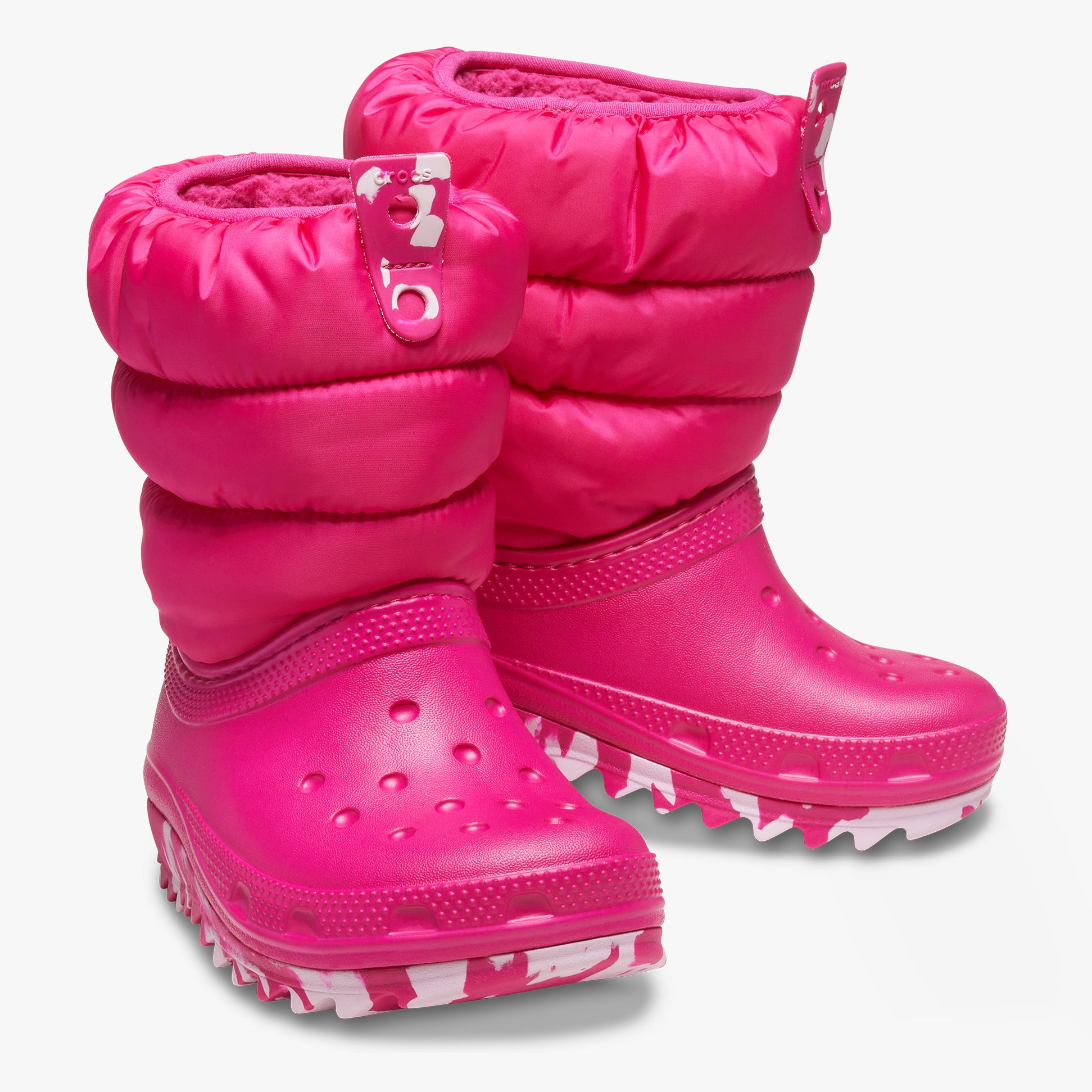 Crocs 207683-6X0 CLASSIC NEO PUFF Girls Boots Candy Pink