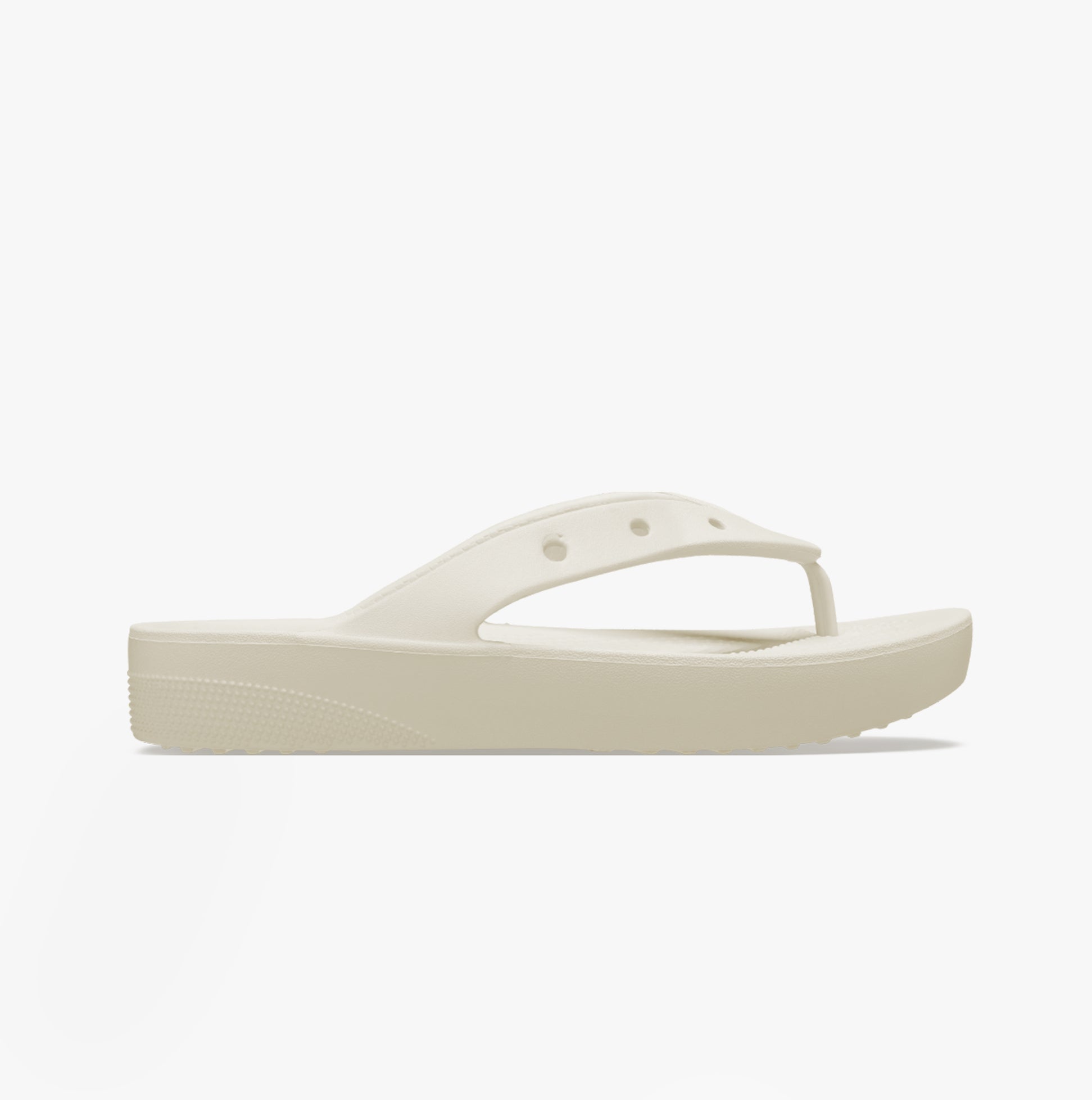 Crocs 207714-2Y2 CLASSIC PLATFORM FLIP Womens Flip-Flops Bone