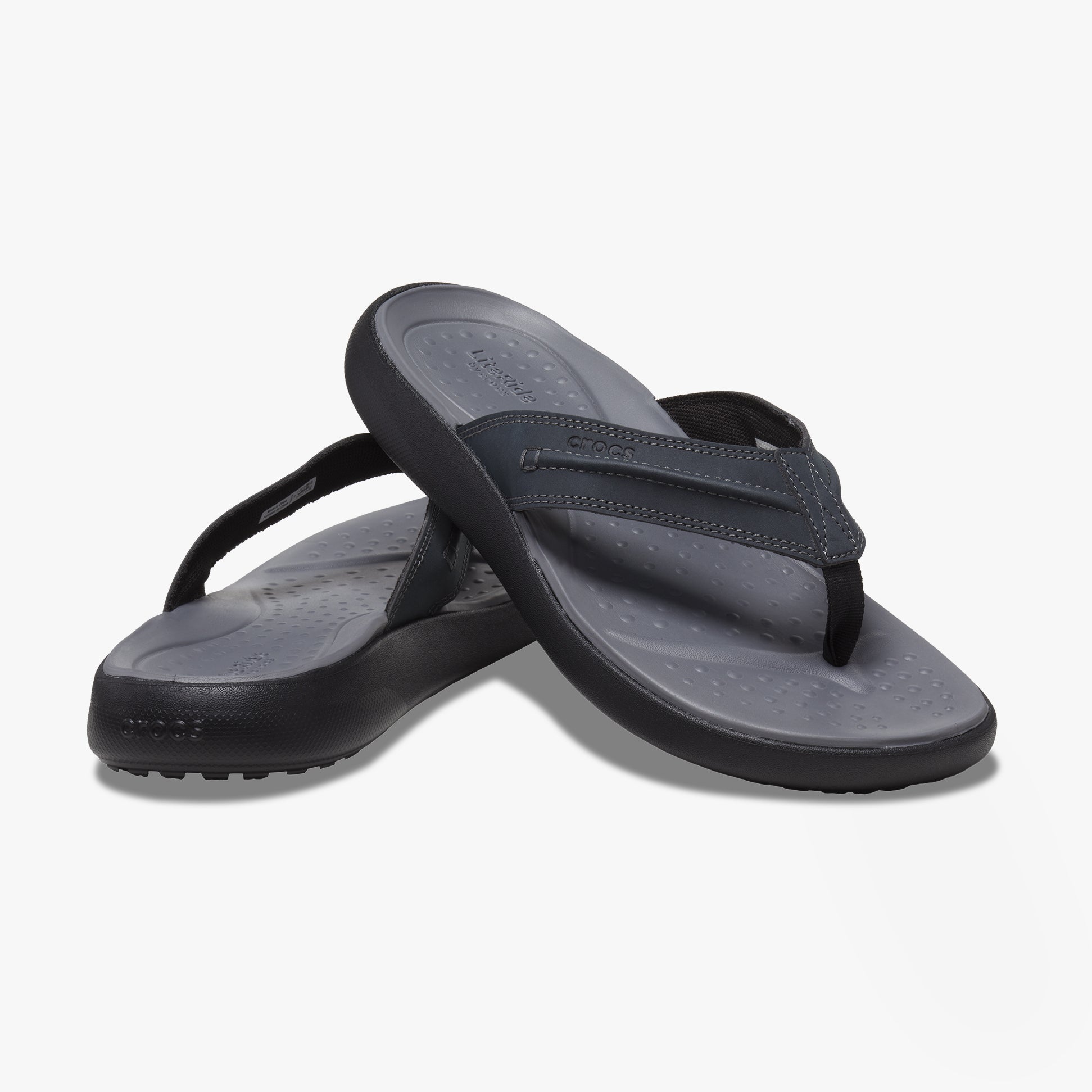Crocs 209332-001 YUKON VISTA II LR Mens Flip-Flops Black