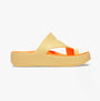 Crocs 210834-78Z GETAWAY PLATFORM TOE LOOP Womens Sandals Golden Hour