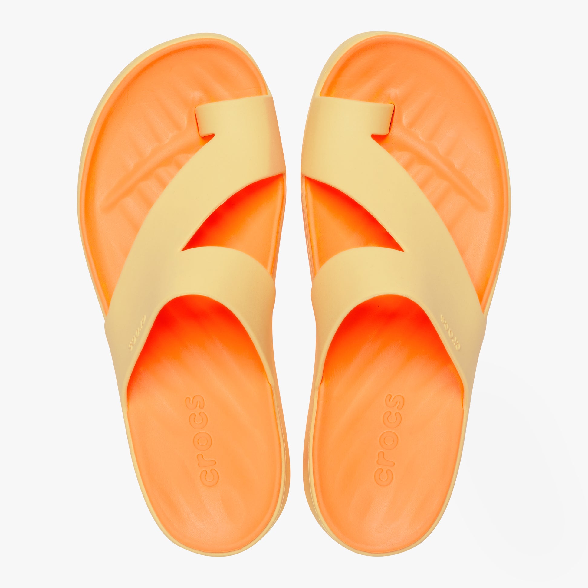 Crocs 210834-78Z GETAWAY PLATFORM TOE LOOP Womens Sandals Golden Hour