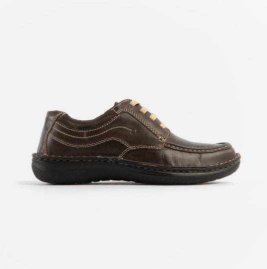 Dr Keller JUPITER Mens Leather Lace Up Shoes Brown