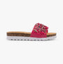 Dr Keller GLITZY Womens Slides Fushia Pink