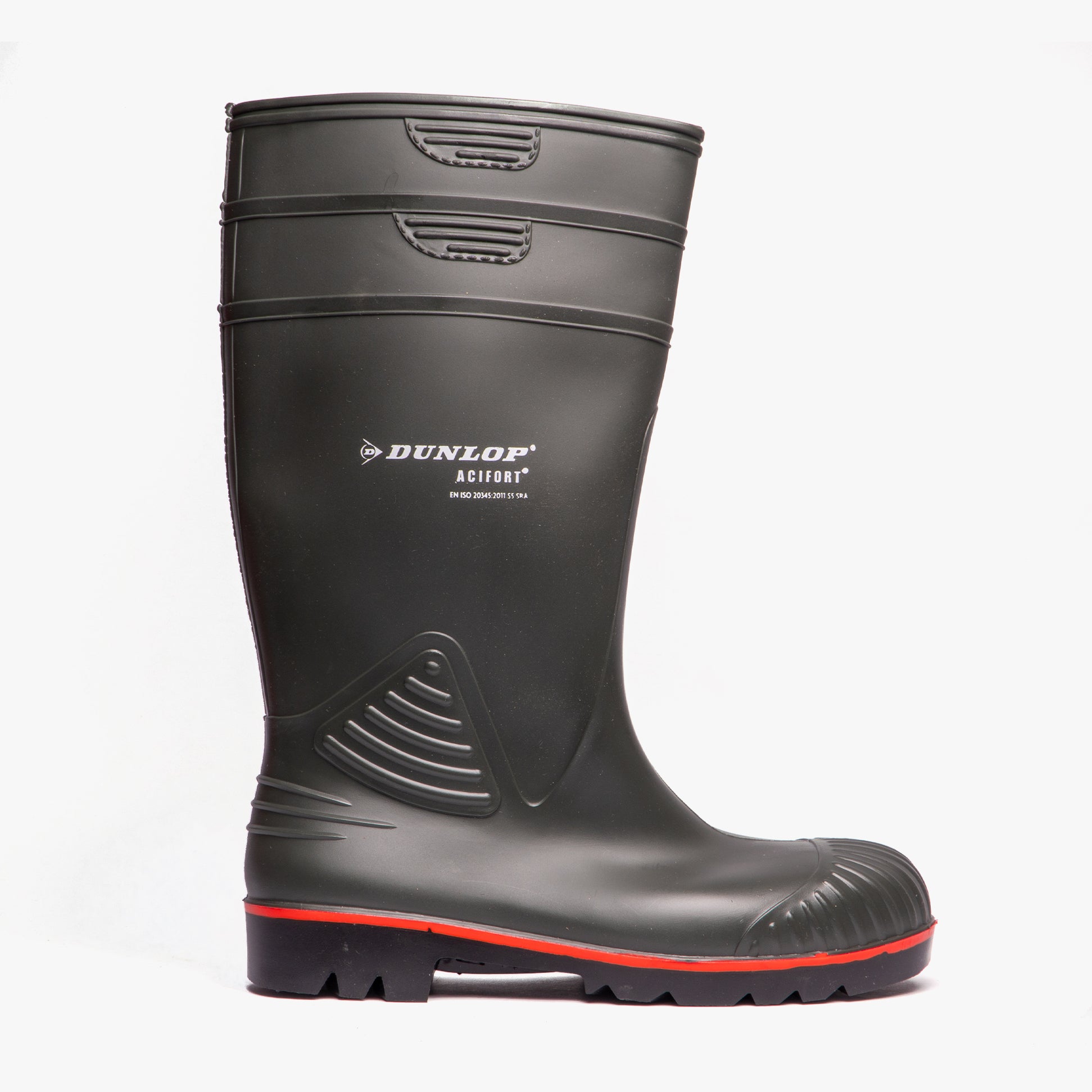 Dunlop ACIFORT Mens Safety Wellington Boots Dark Green
