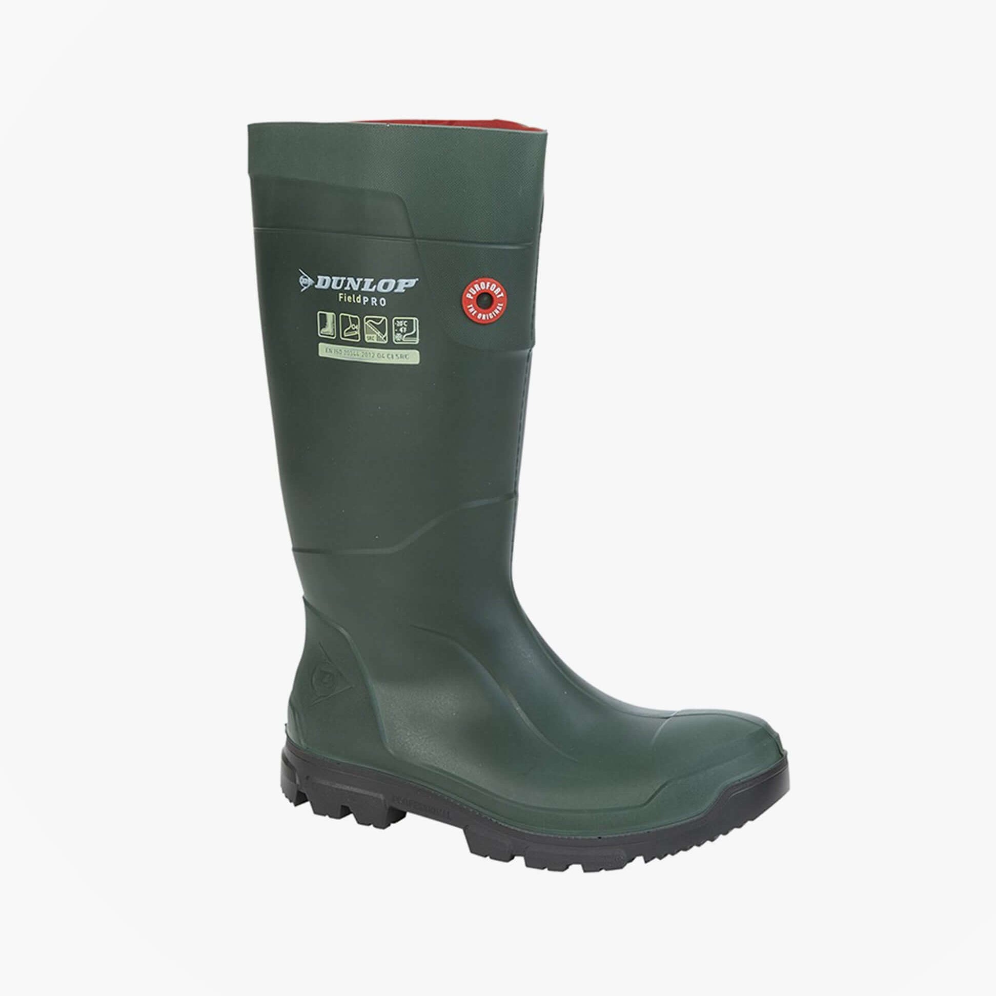 Dunlop W178EZ Mens Wellington Boots Green