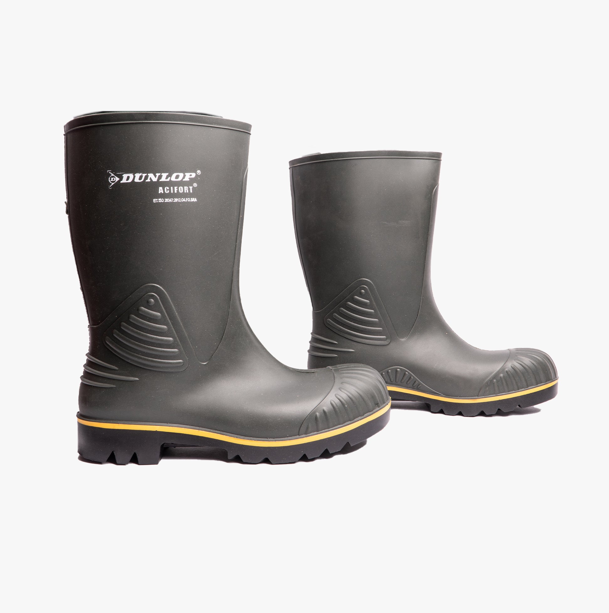 Dunlop ACIFORT HD Calf Mens Heavy Duty Agricultural Wellington Boots Green