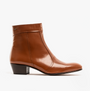 Club Cubano EMMANUEL Mens Smooth Leather Cuban Heel Boots Cognac