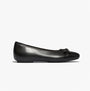 FitFlop DELICATO GLITZ-BOW LEATHER Womens Ballet Black