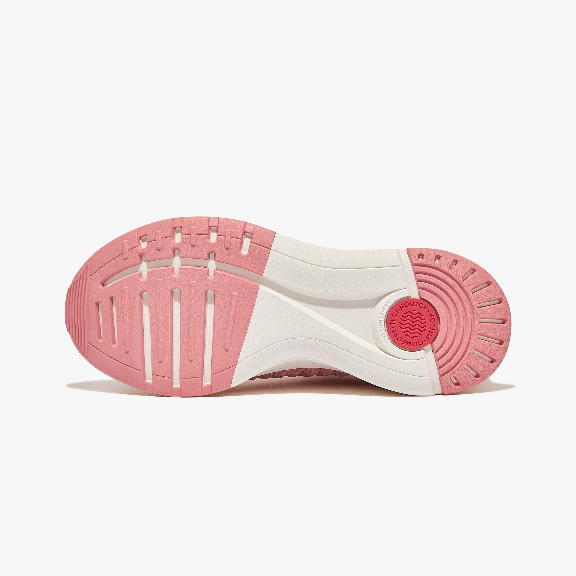 FitFlop VITAMIN FF METAL-POP KNIT Womens Trainers Corralina/Rose Gold