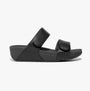 FitFlop LULU ADJUSTABLE LEATHER Womens Slides All Black