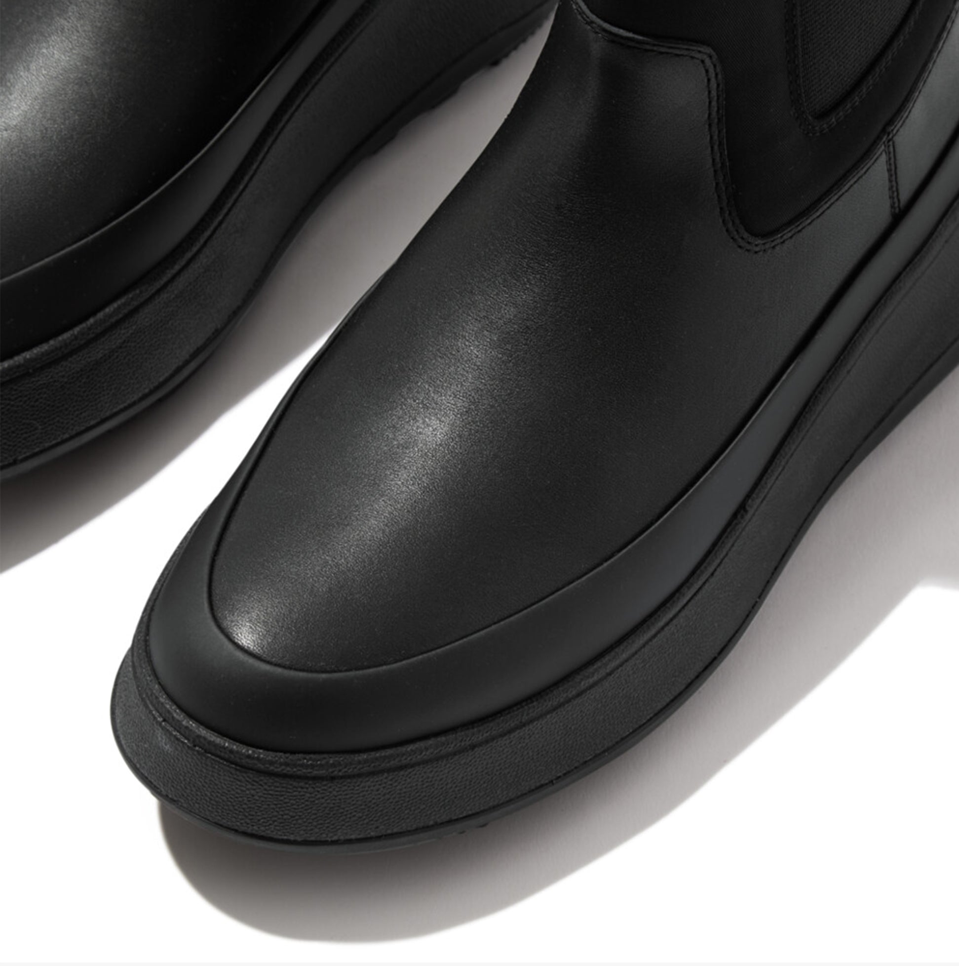 FitFlop F-MODE FLATFORM Womens Chelsea Boots All Black