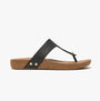 FitFlop iQUSHION LEATHER Womens Toe Post Black
