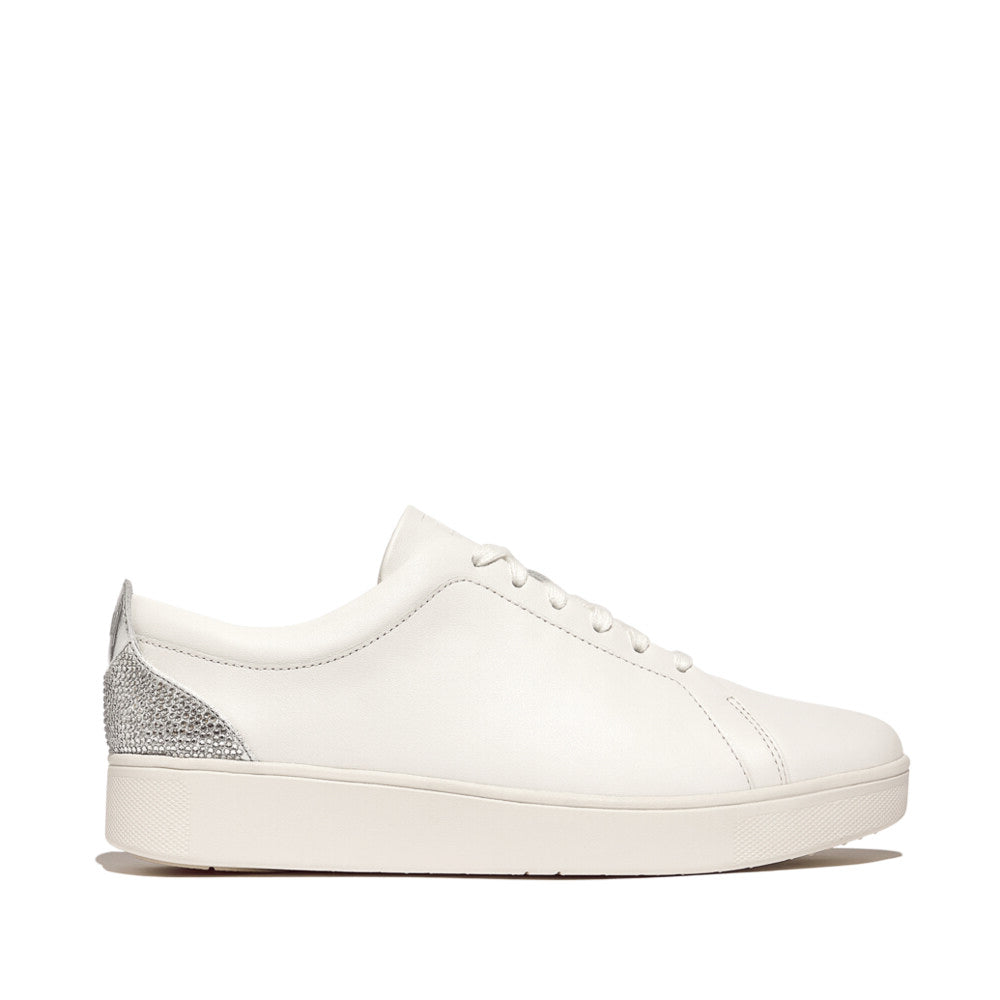 FitFlop RALLY CRYSTAL-BACKTAB Womens Trainers Urban White/Silver