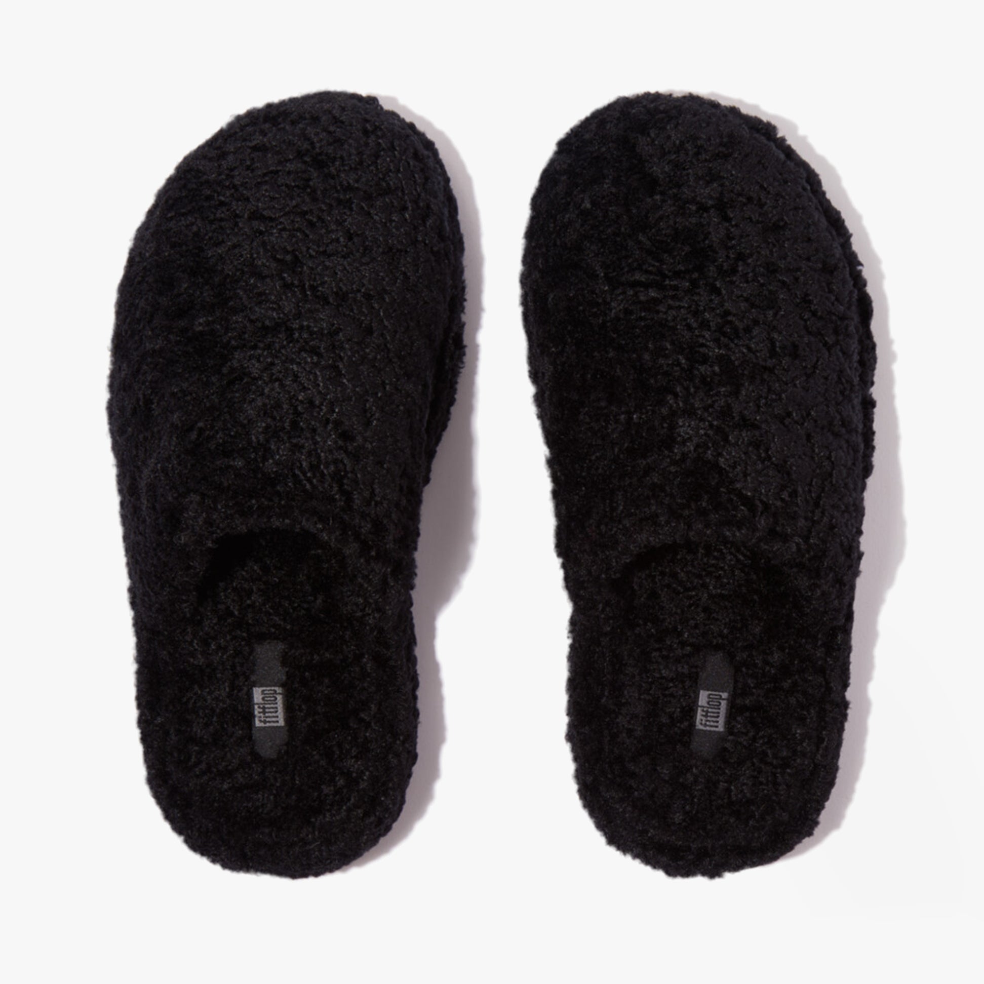 FitFlop iQUSHION D-LUXE Womens Mule Slippers All Black