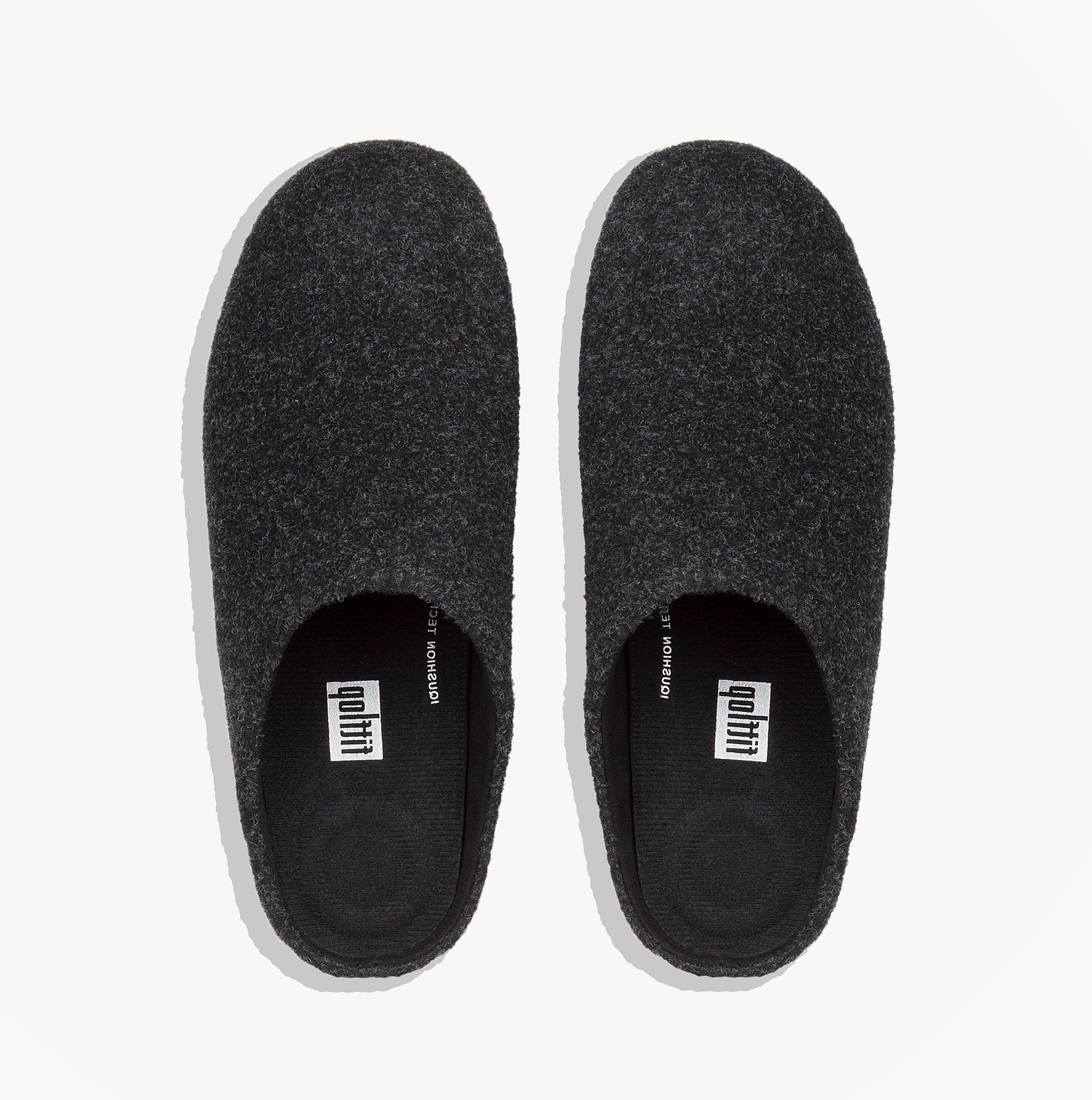 FitFlop CHRISSIE Womens Felt Slippers Black