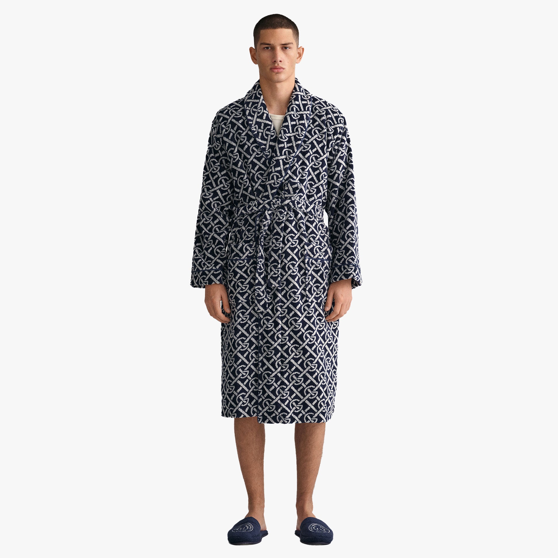 GANT G-PATTERN Bathrobe Evening Blue