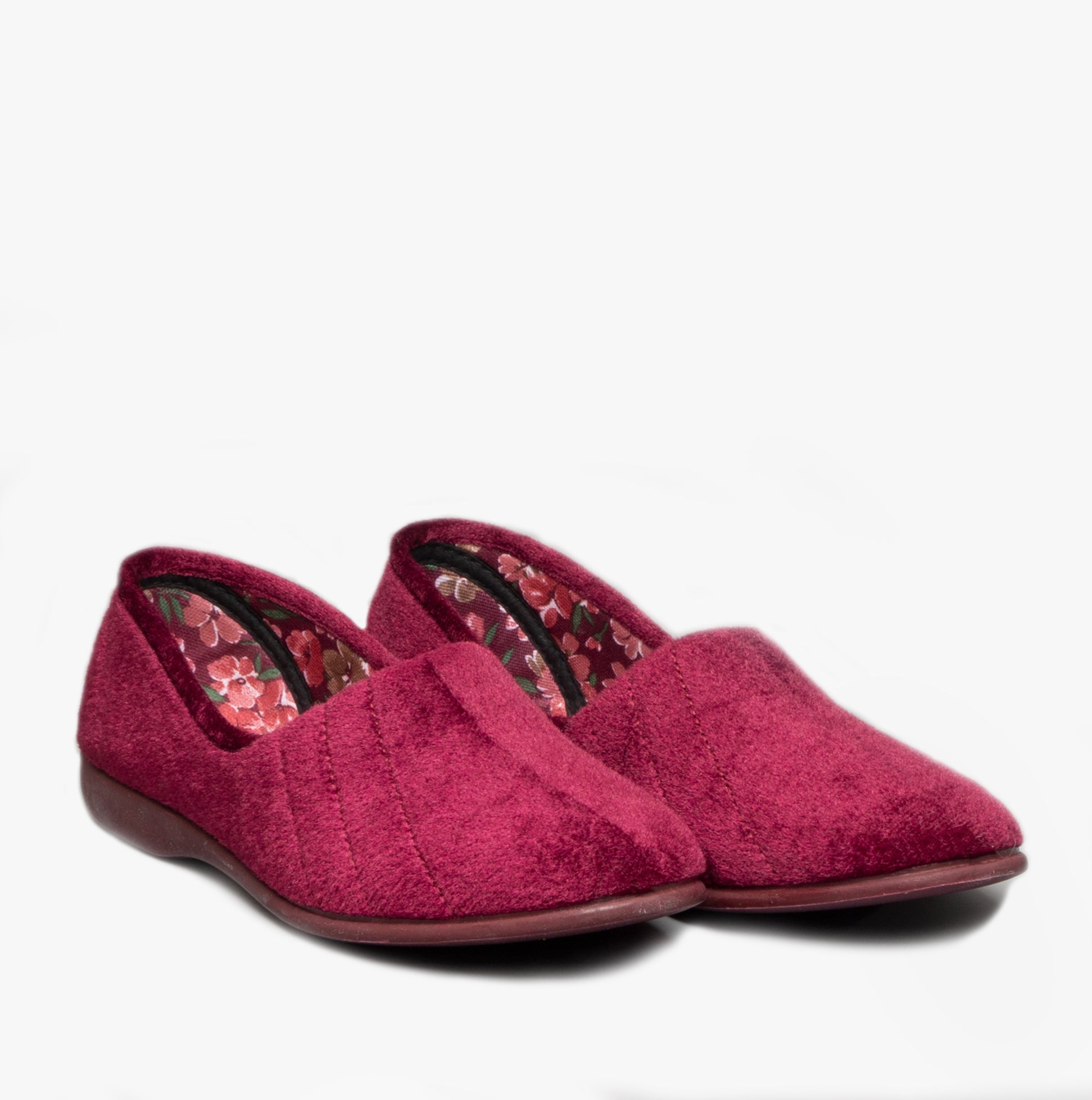 GBS AUDREY Slip On Womens Slippers Burgundy