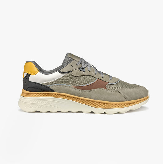 GEOX U SPHERICA ACTIF X1 Mens Trainers Sage/Brown