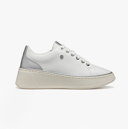 GEOX D SUNNETTY Womens Trainers White/Silver