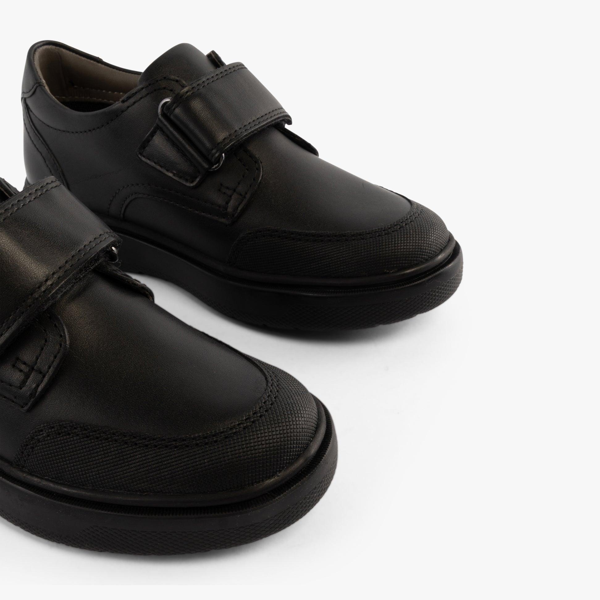 GEOX J RIDDOCK BOY Kids Leather Shoes Black