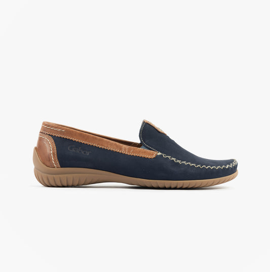 Gabor CALIFORNIA Womens Loafers Navy/New Whiskey