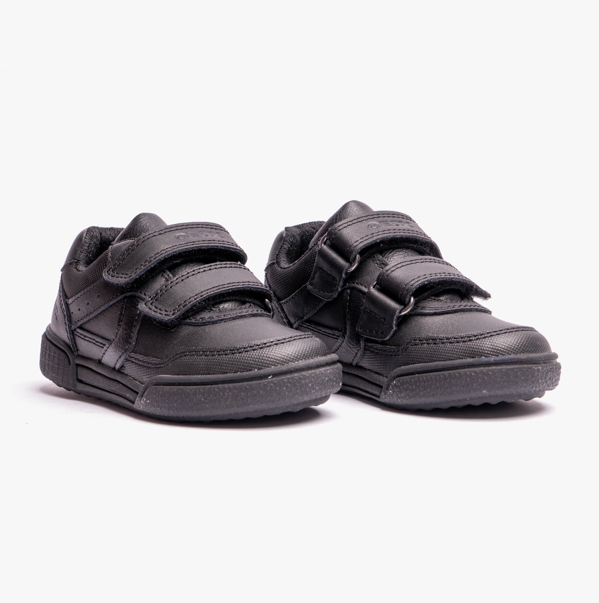 GEOX J POSEIDO BOY Kids Leather Sneakers Black