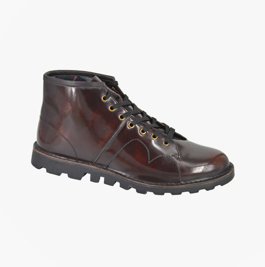 Grafters B430M Unisex Monkey Boots Bordeaux