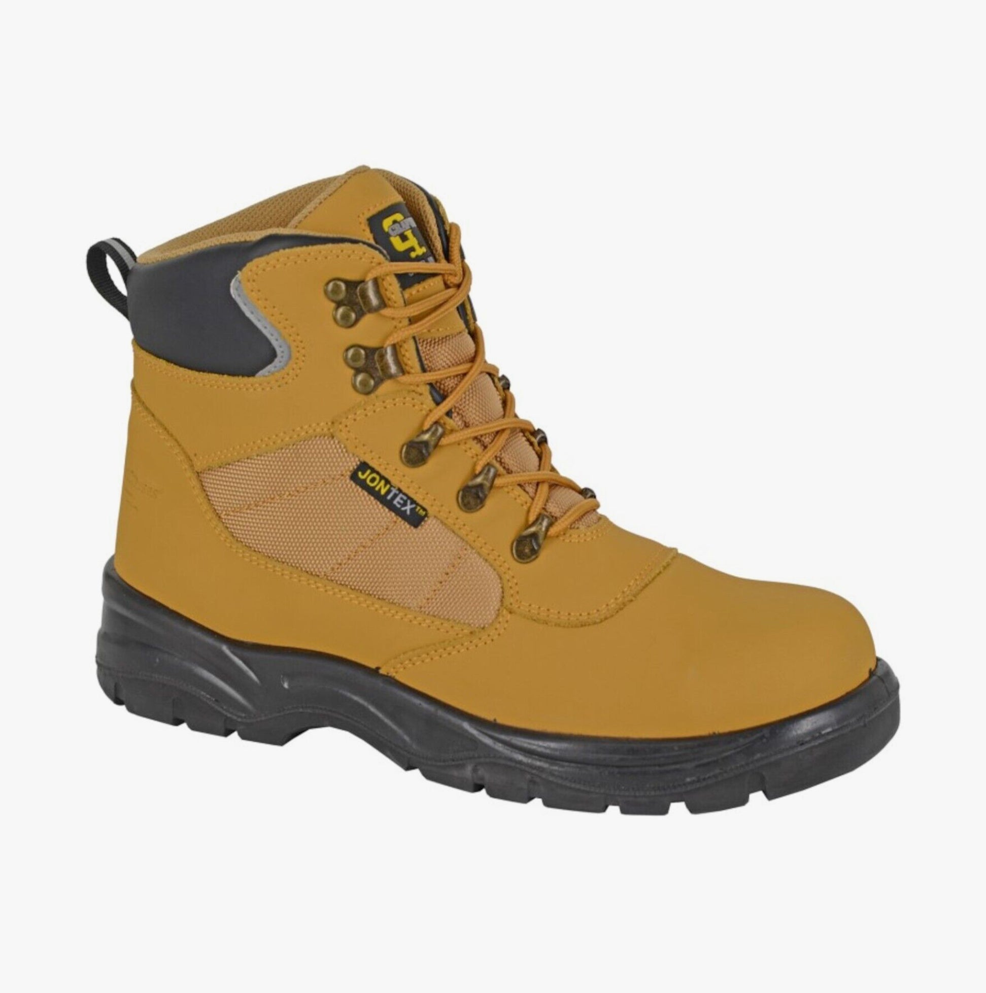 Grafters M161N Mens Nubuck Leather Safety Boots Honey