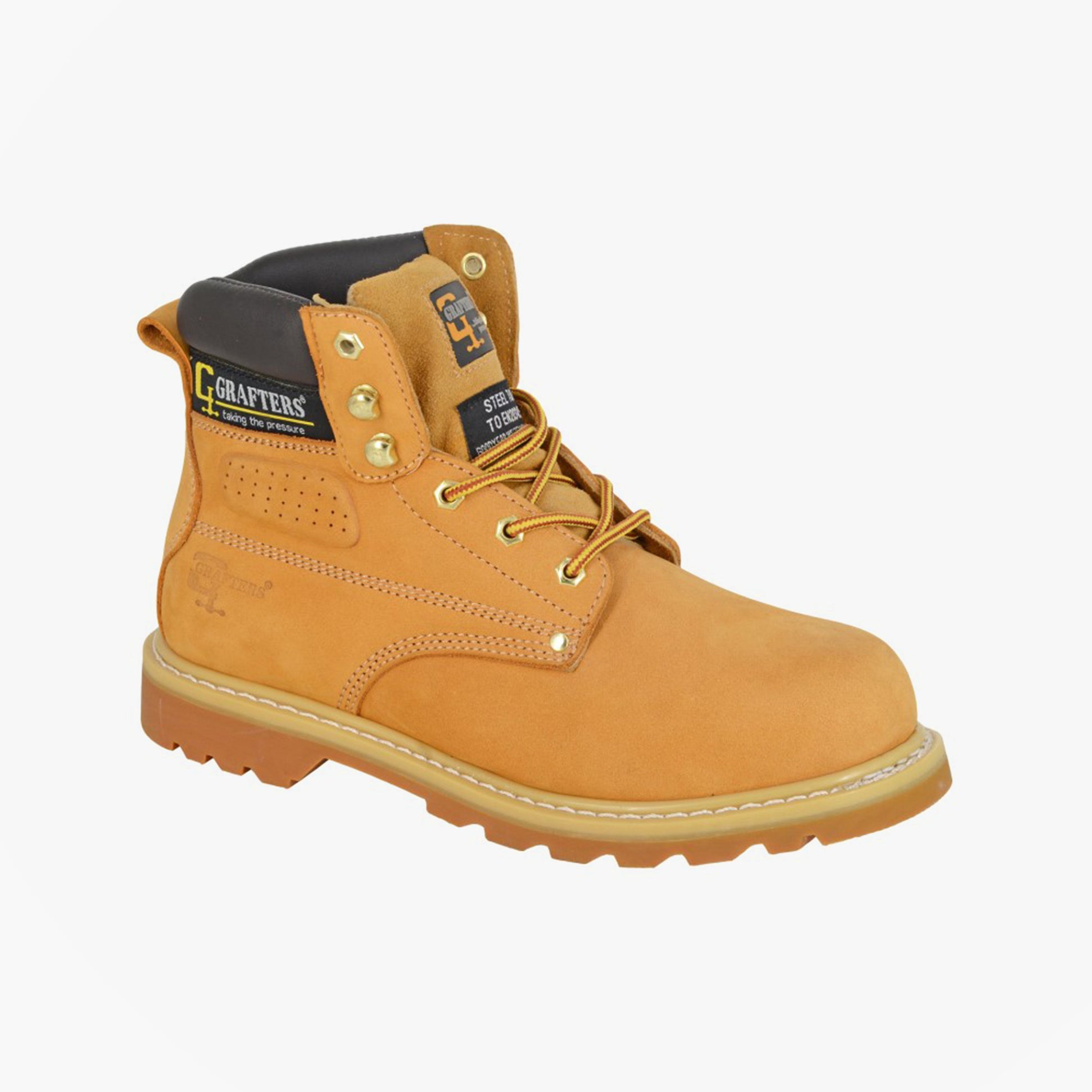Grafters M538NY Mens Safety Boots Honey