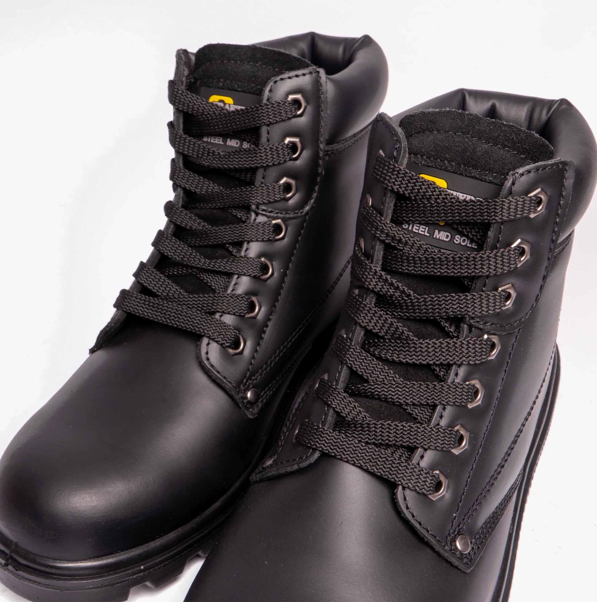 Grafters M569A Unisex Leather Safety Boots Black
