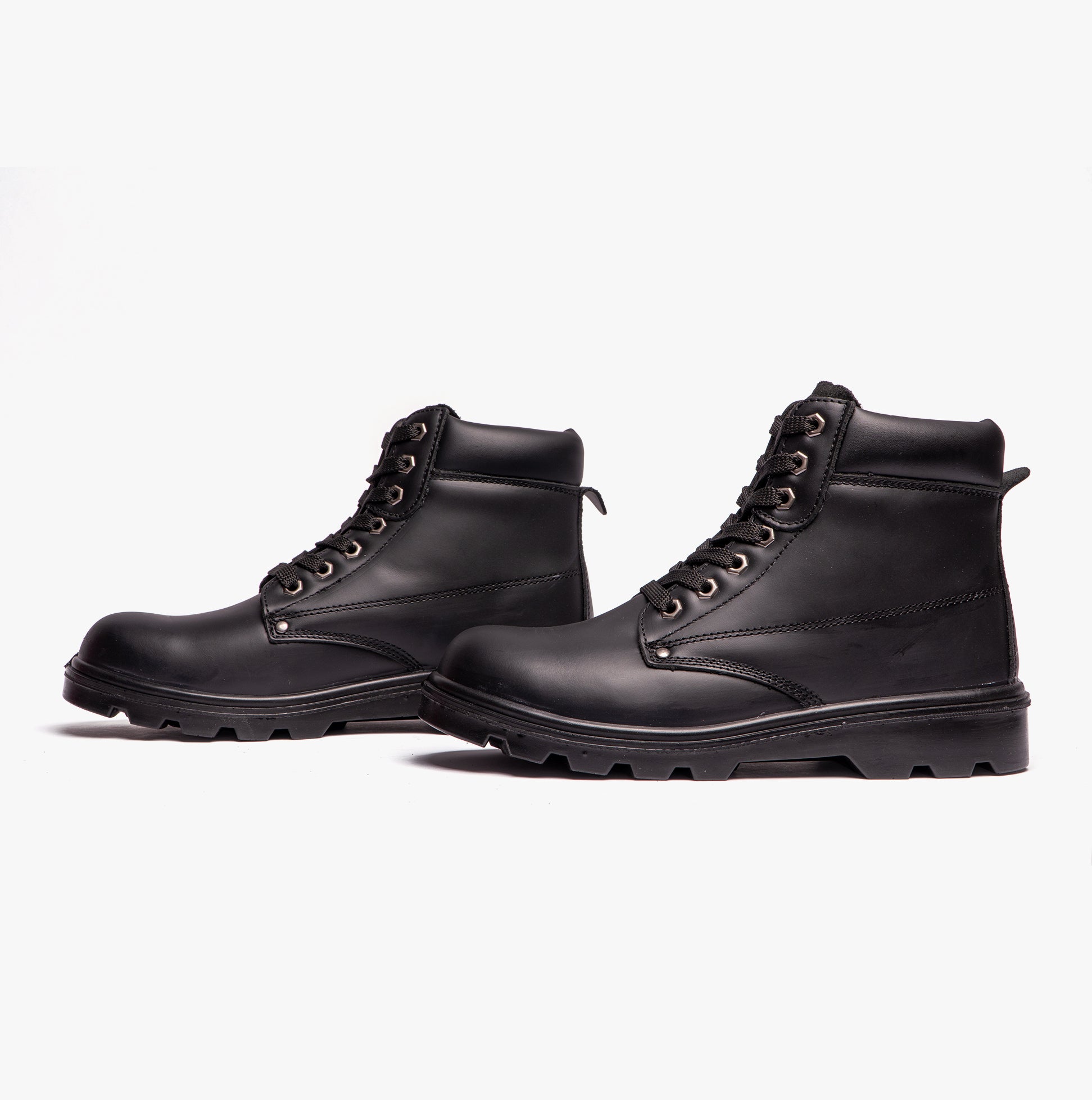 Grafters M569A Unisex Leather Safety Boots Black