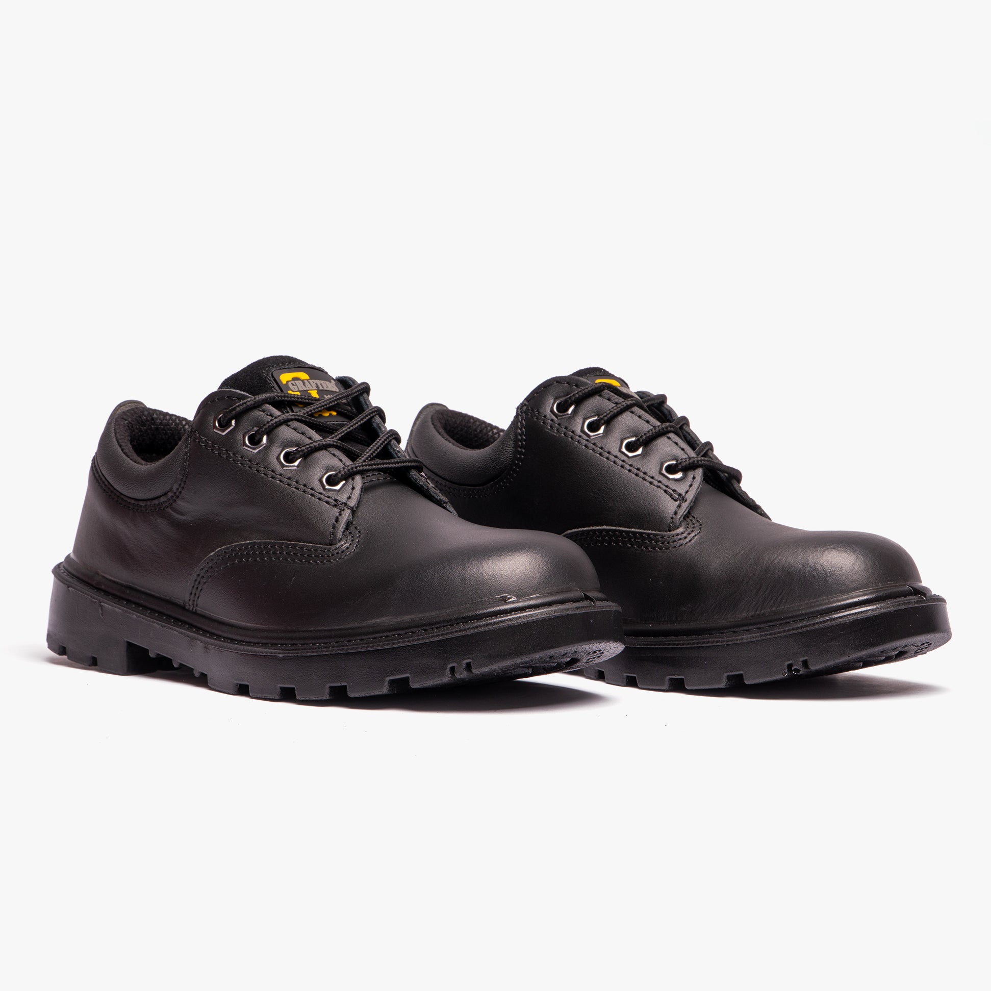 Grafters CONTRACTOR Unisex Leather Safety Shoes Black