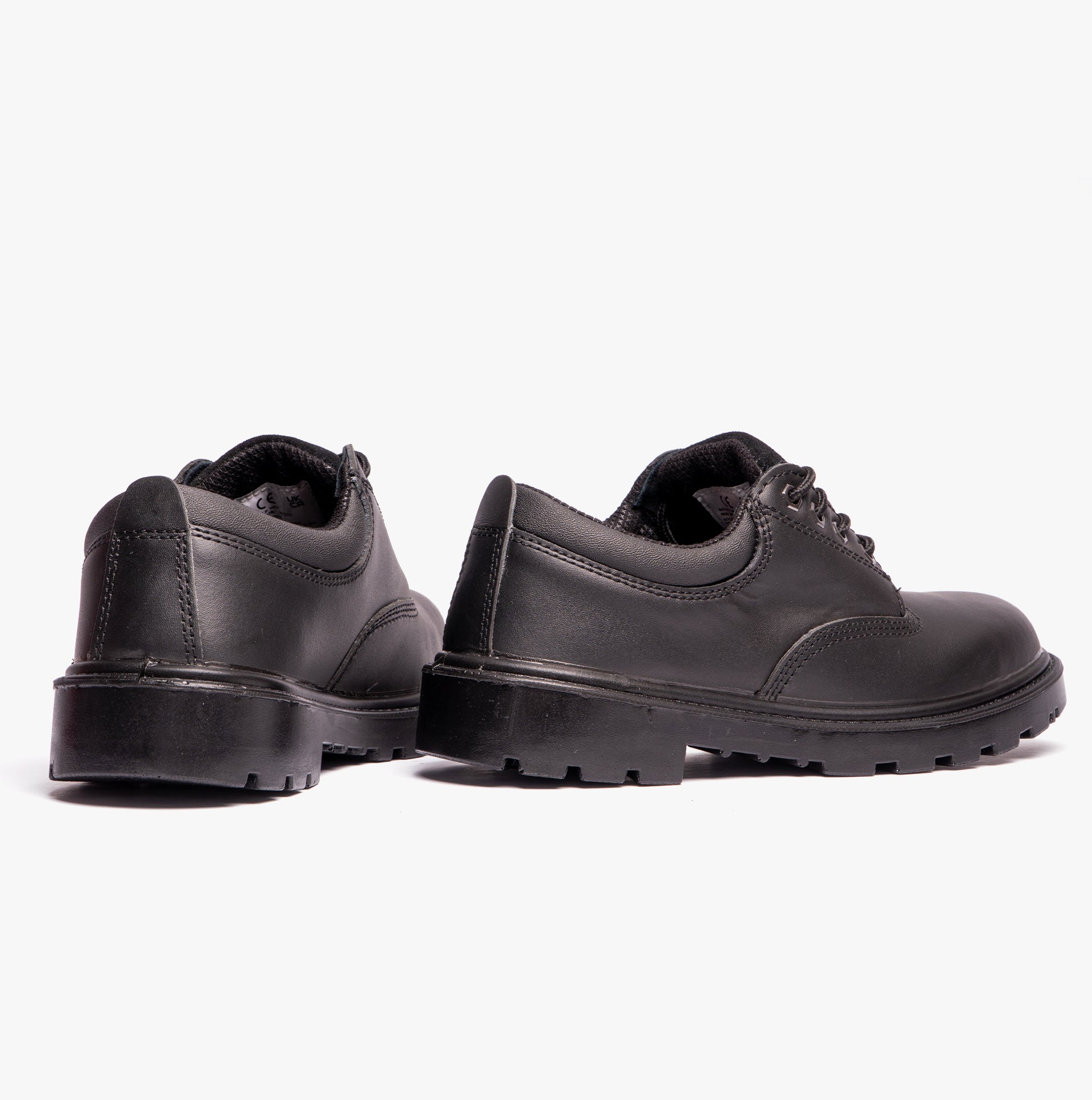 Grafters CONTRACTOR Unisex Leather Safety Shoes Black
