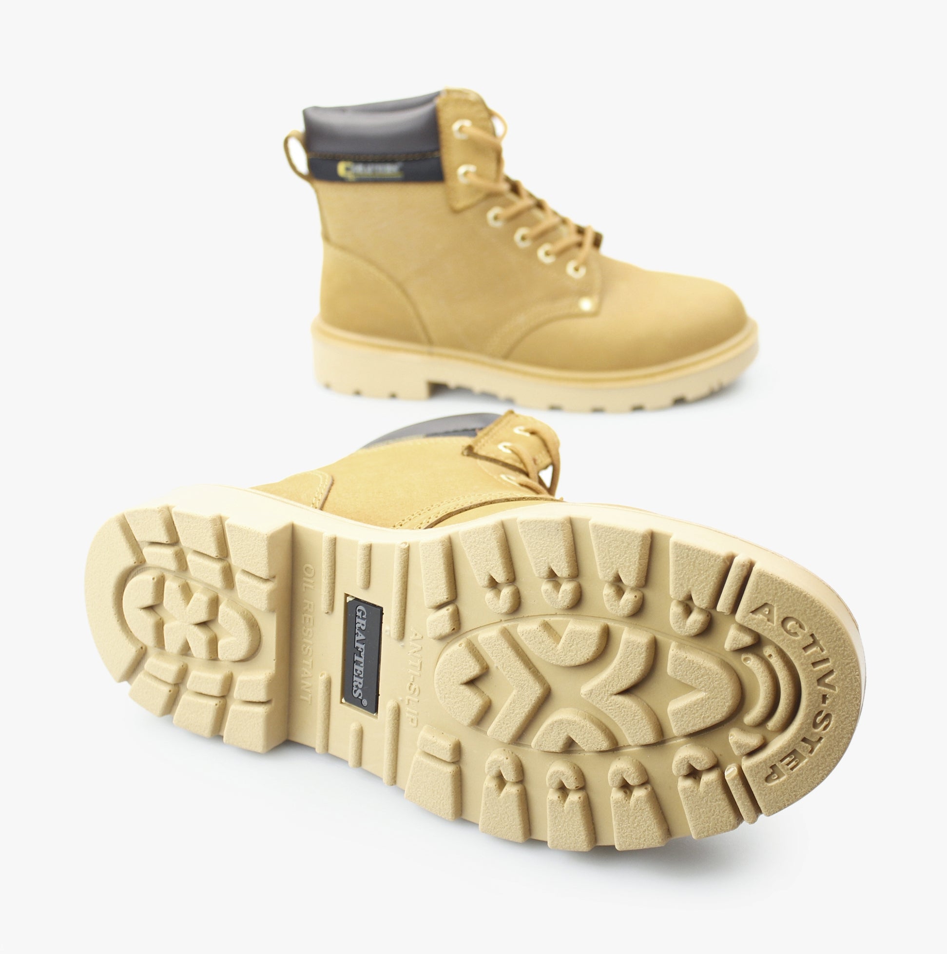 Grafters APPRENTICE Unisex Safety Boots Honey