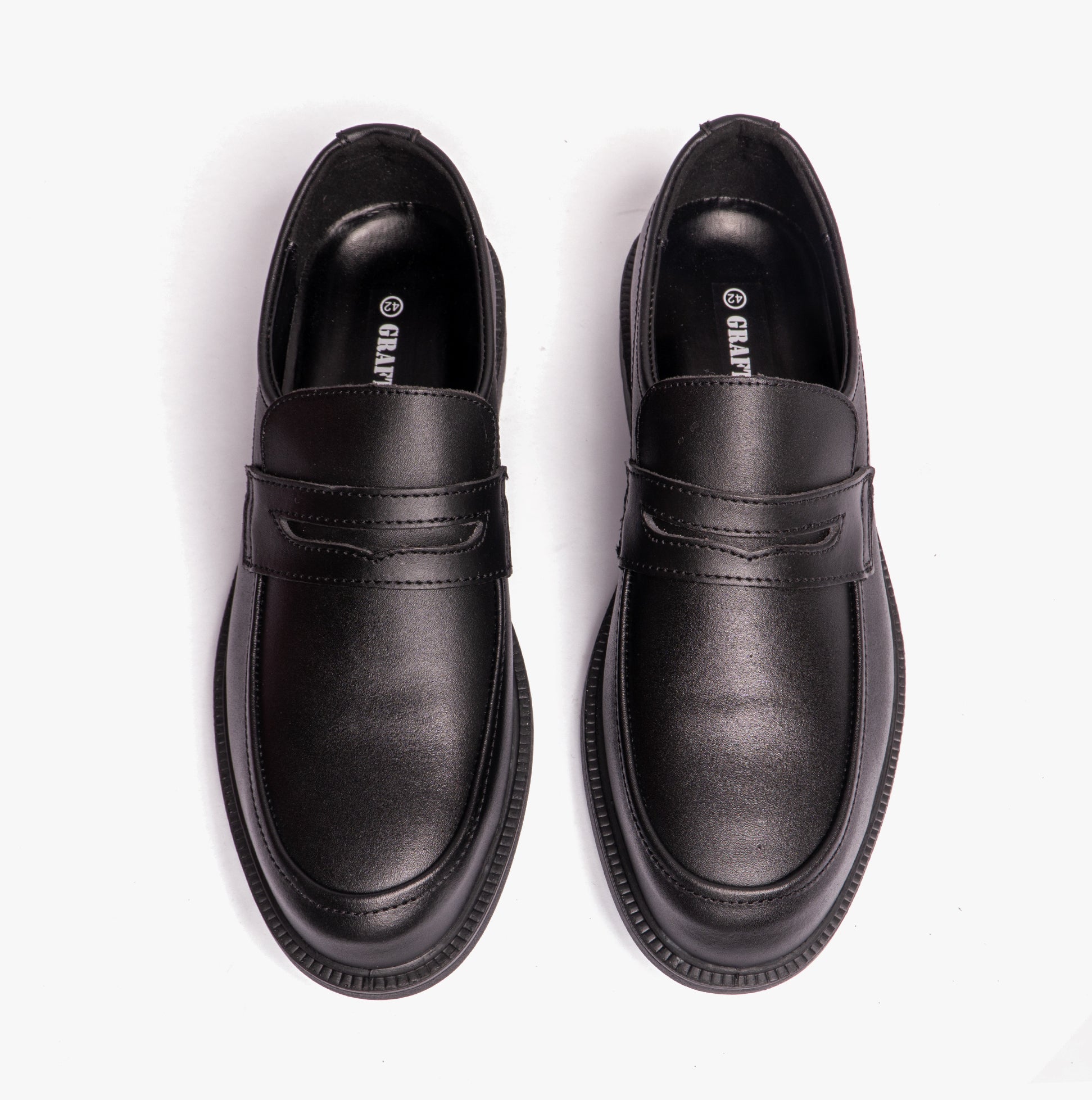 Grafters M895A Mens Leather Uniform Safety Shoes Black