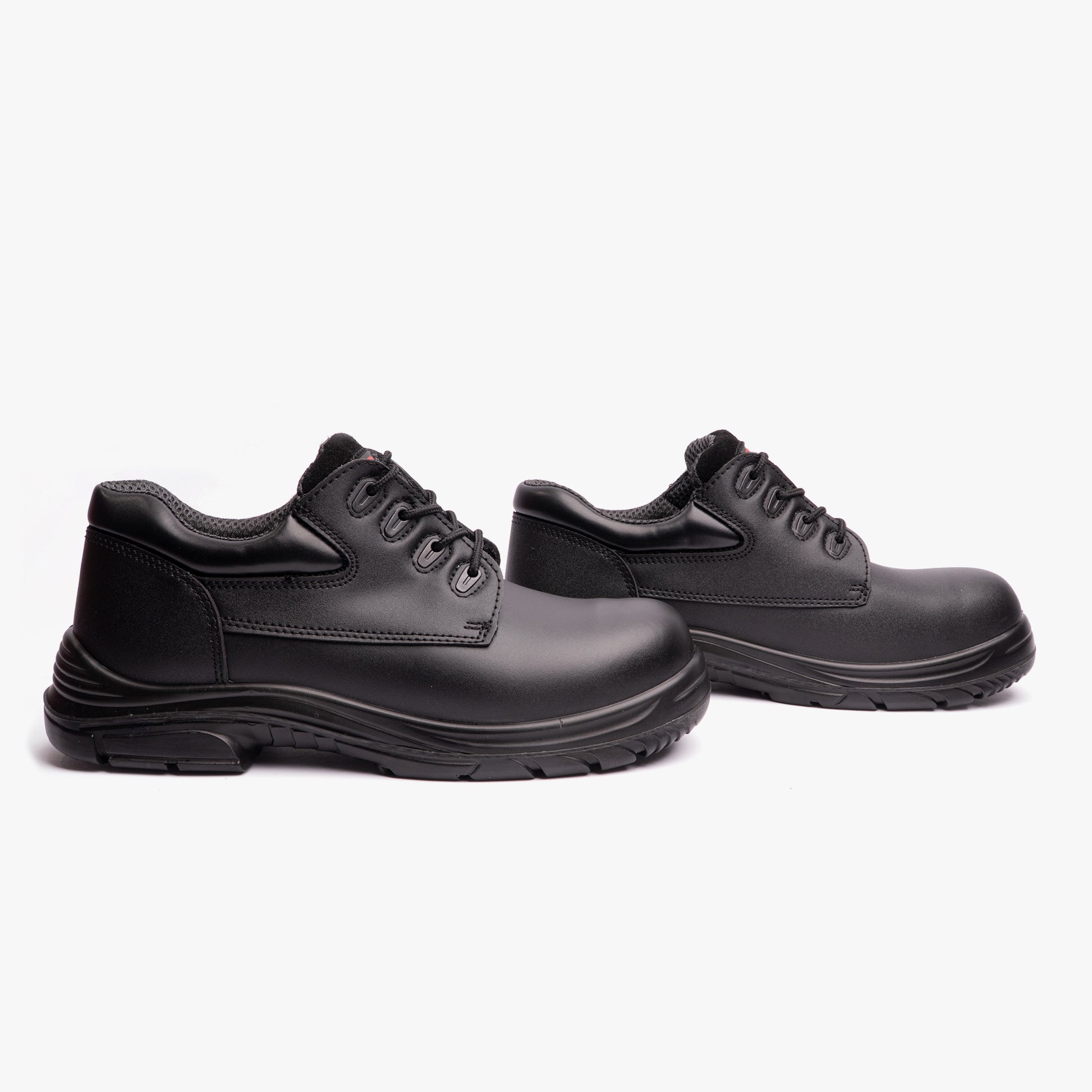 Grafters M9504A Mens Leather Super Wide Safety Shoes Black