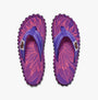 Gumbies ISLANDER Womens Recycled Flip-Flops Purple Sunflower