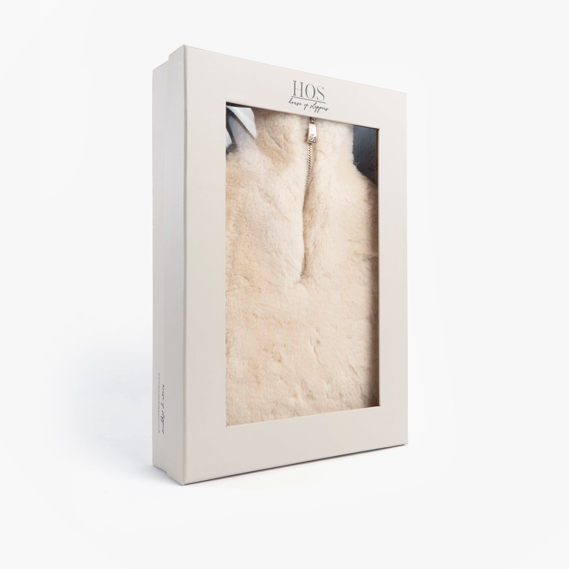 House of Slippers CLARA Faux Fur Hot Water Bottle Cover Cream