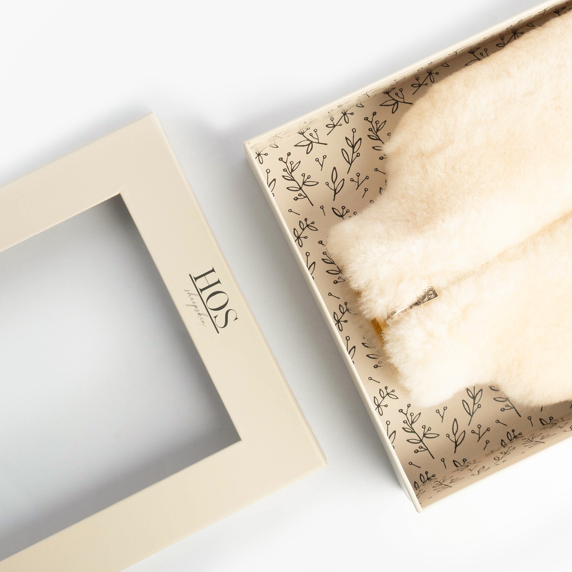 HOS Sheepskin IRIS Sheepskin Hot Water Bottle Cream