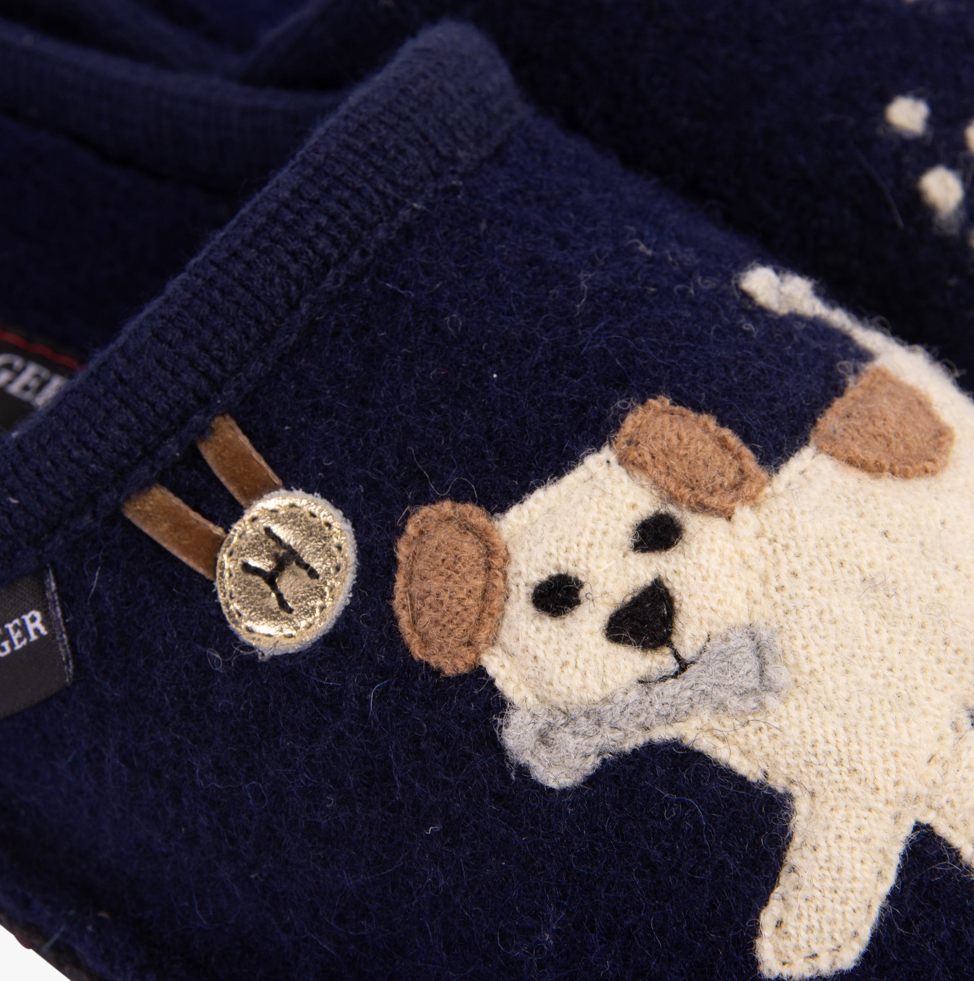 Haflinger FIDO Womens Slippers Navy