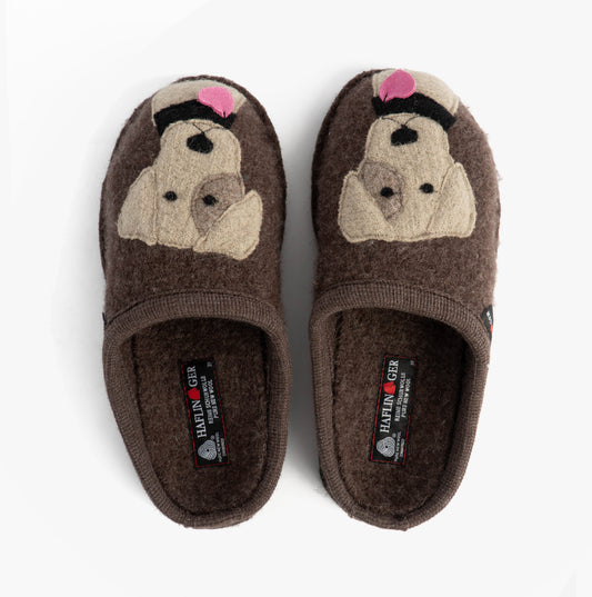 Haflinger RUDI Womens Slippers Brown