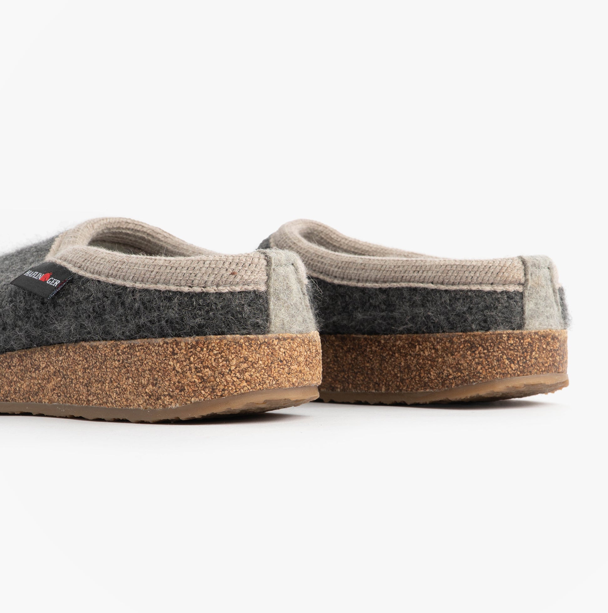 Haflinger PANDA Womens Felt Clogs Anthracite