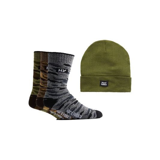 Hard Yakka SOCK & BEANIE BUNDLE Unisex Green