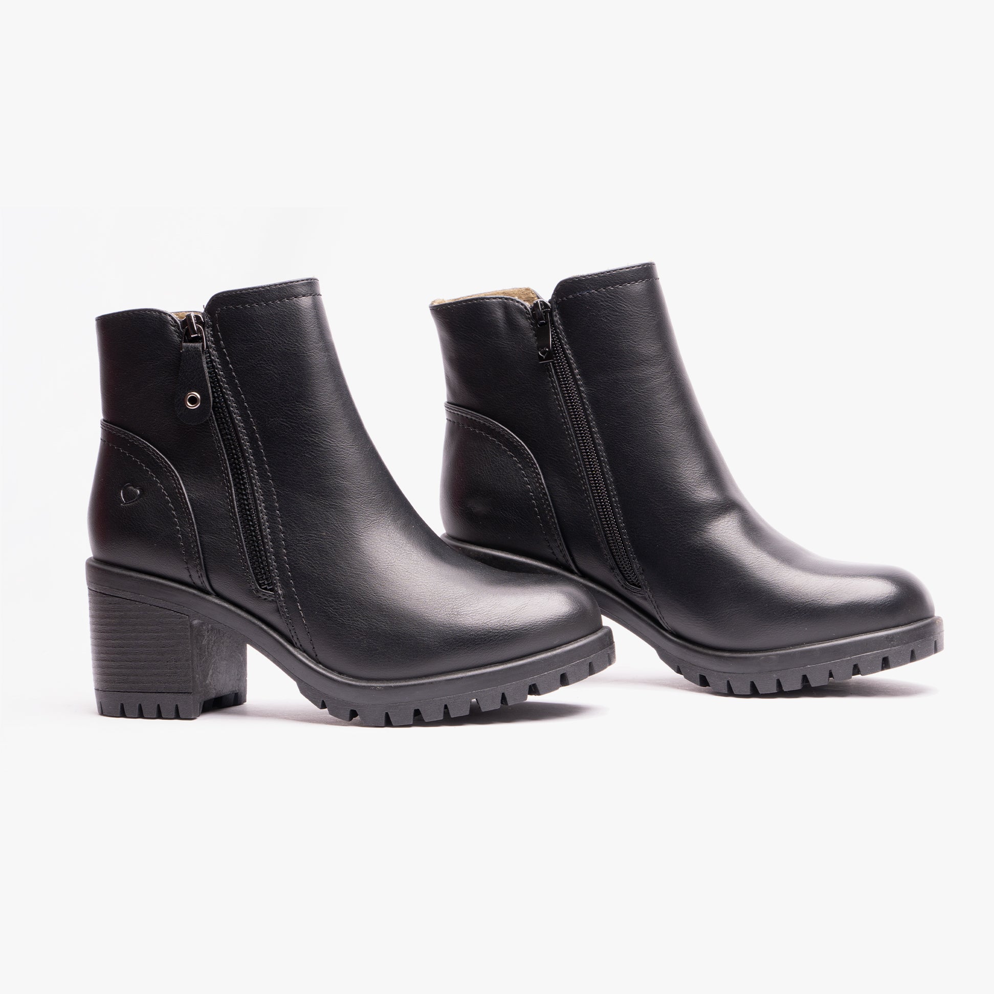 Heavenly Feet LARKIN Womens Ankle Zip Boots Black