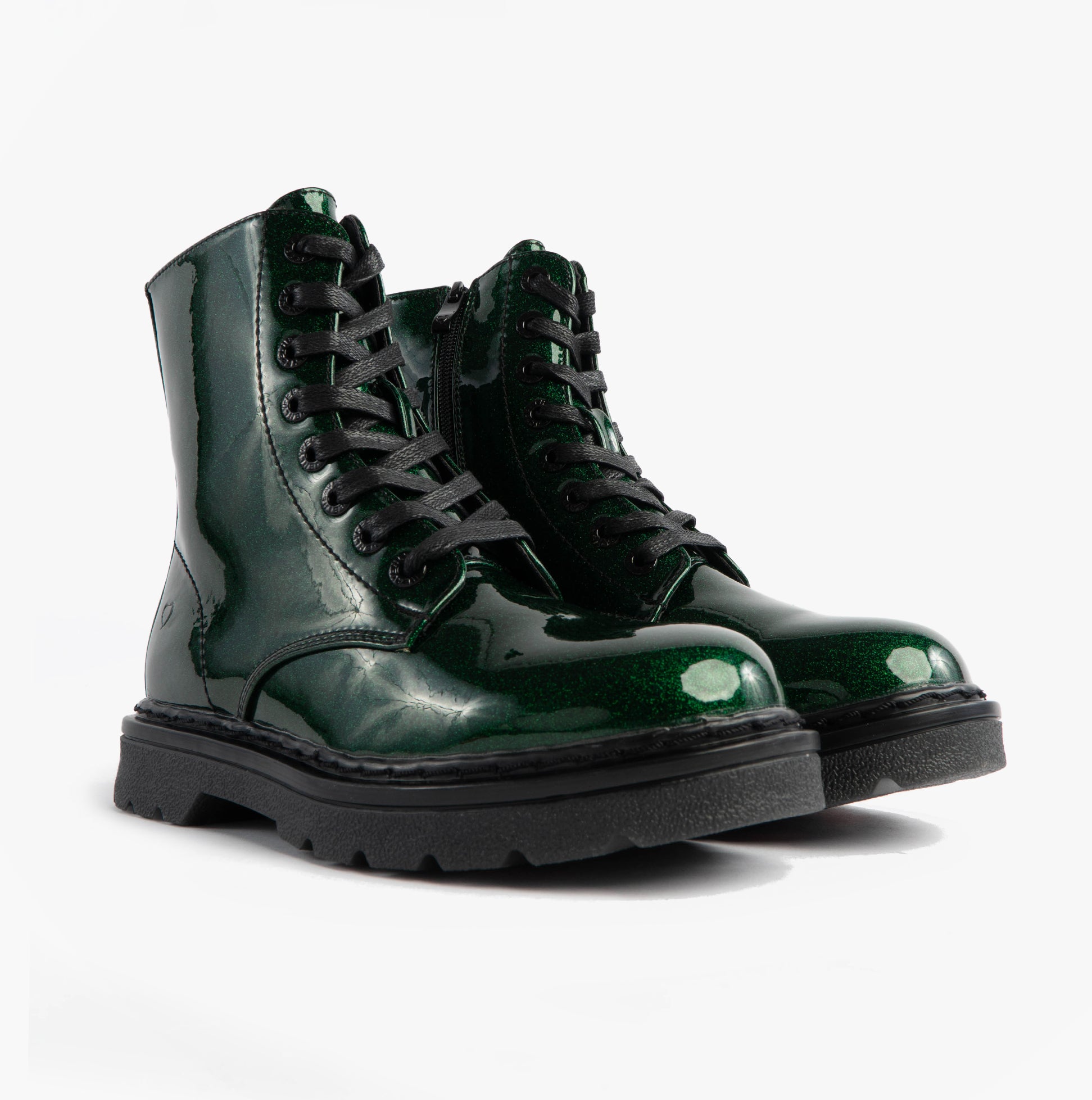 Heavenly Feet JUSTINA2 GLITTER Womens Ankle Boots Emerald Glitter