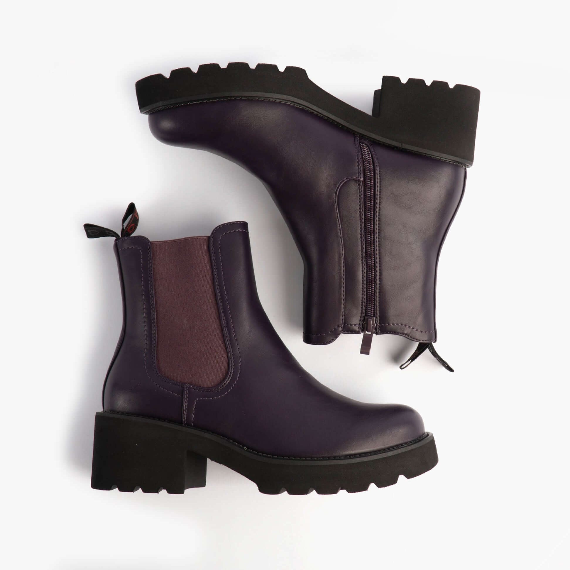 Heavenly Feet HONEYBELLE Womens Chelsea Boots Purple