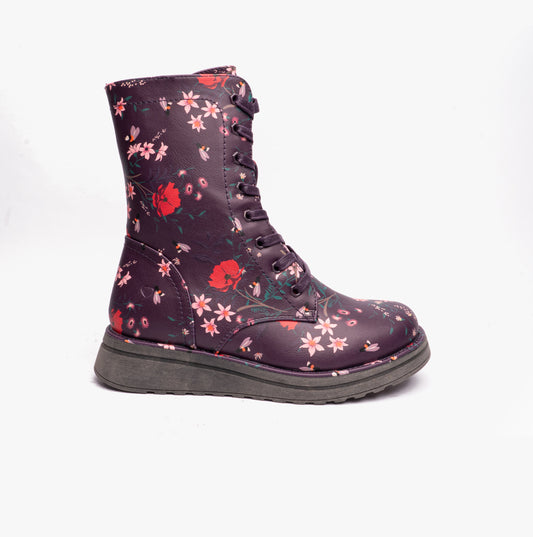 Heavenly Feet MARTINA4 PRINT Womens Ankle Boots Purple