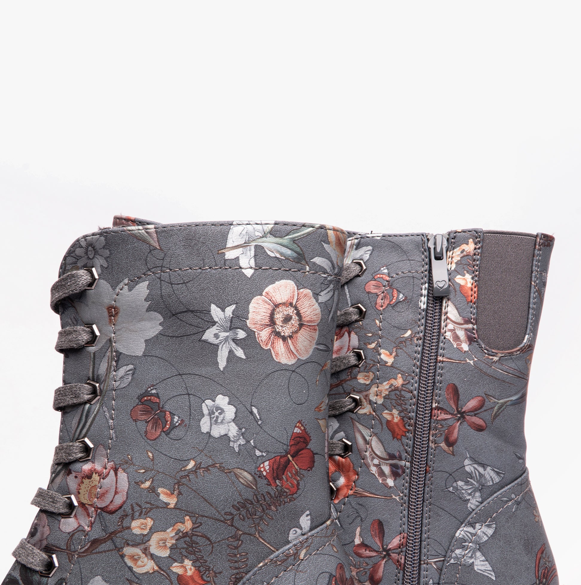 Heavenly Feet MARTINA4 PRINT FANTASY Womens Ankle Boots Grey